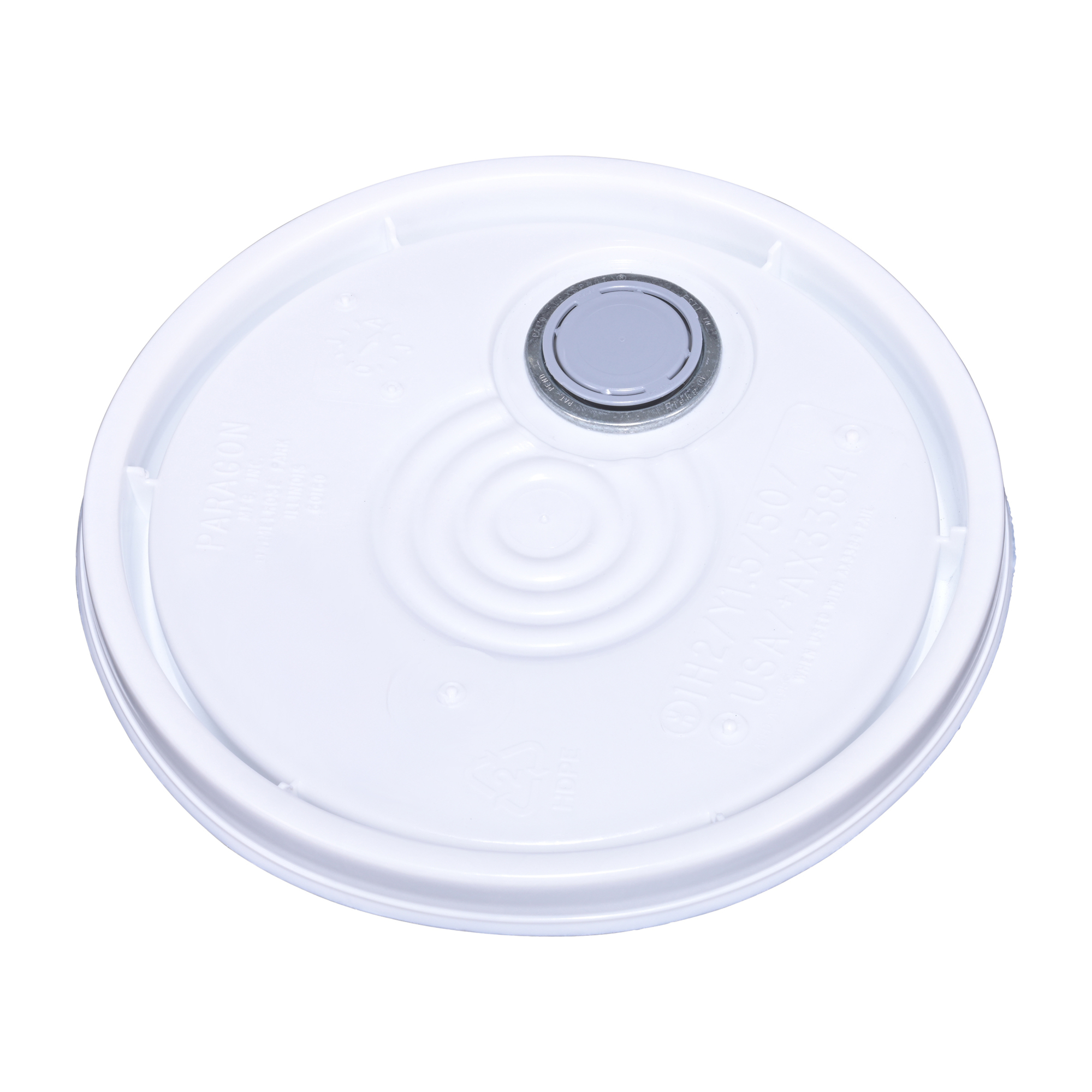 Vestil Plastic Spout Lid - UN Rated, Polyethylene, White, Model# LID-UN-54-PWS